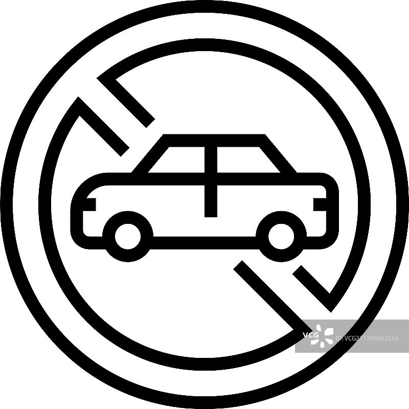 停止汽车线条图标图片素材