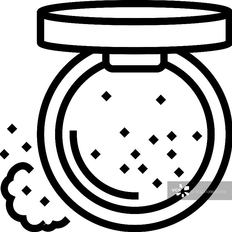 化妆粉末线条图标图片素材