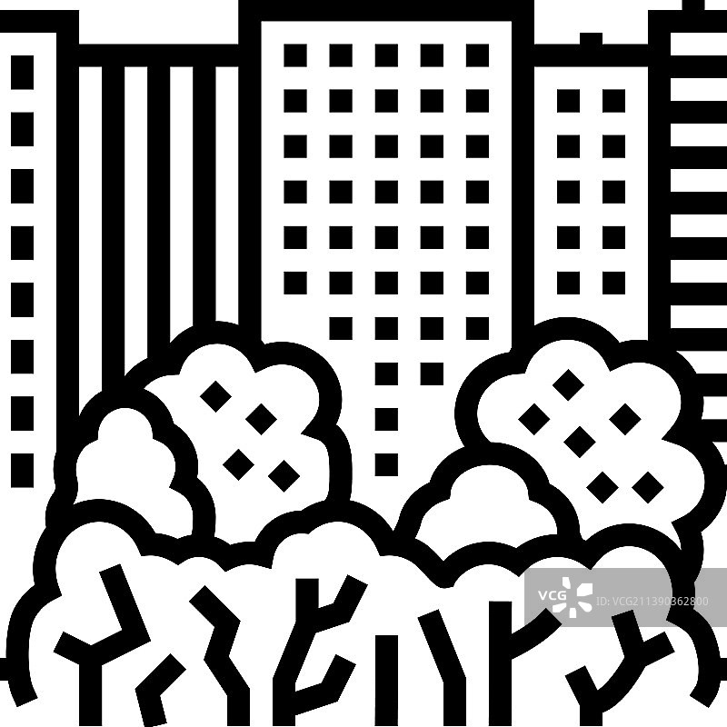 中央公园线条图标图片素材