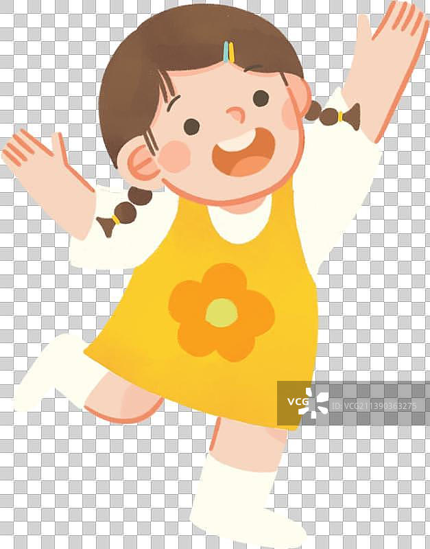 手绘可爱的欢乐儿童图片素材