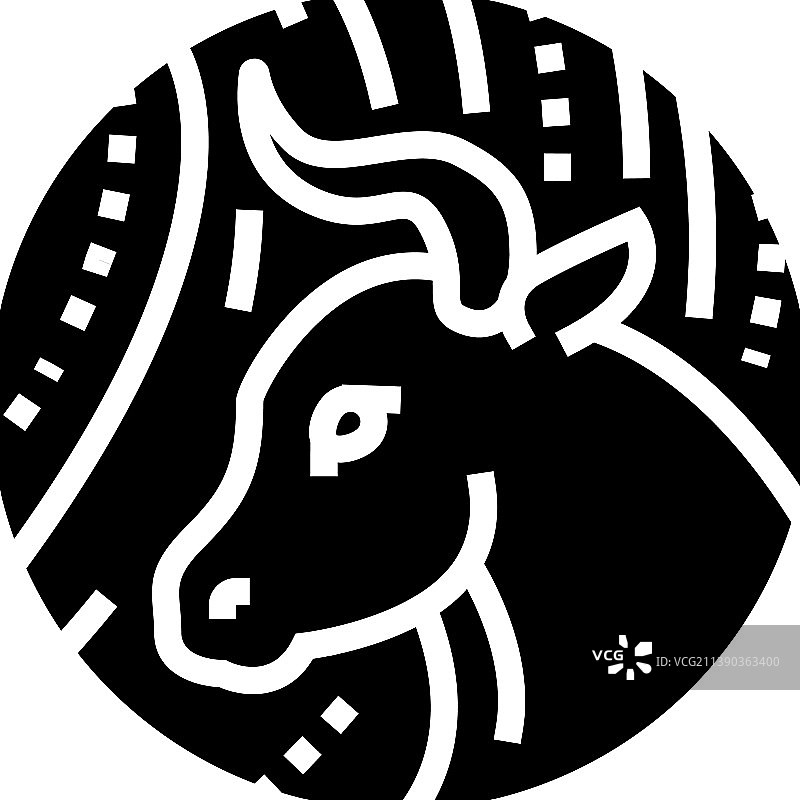 生肖牛标志符号图片素材