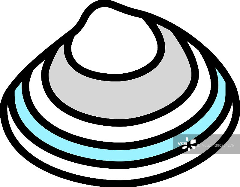 海surf蛤蜊彩色图标图片素材