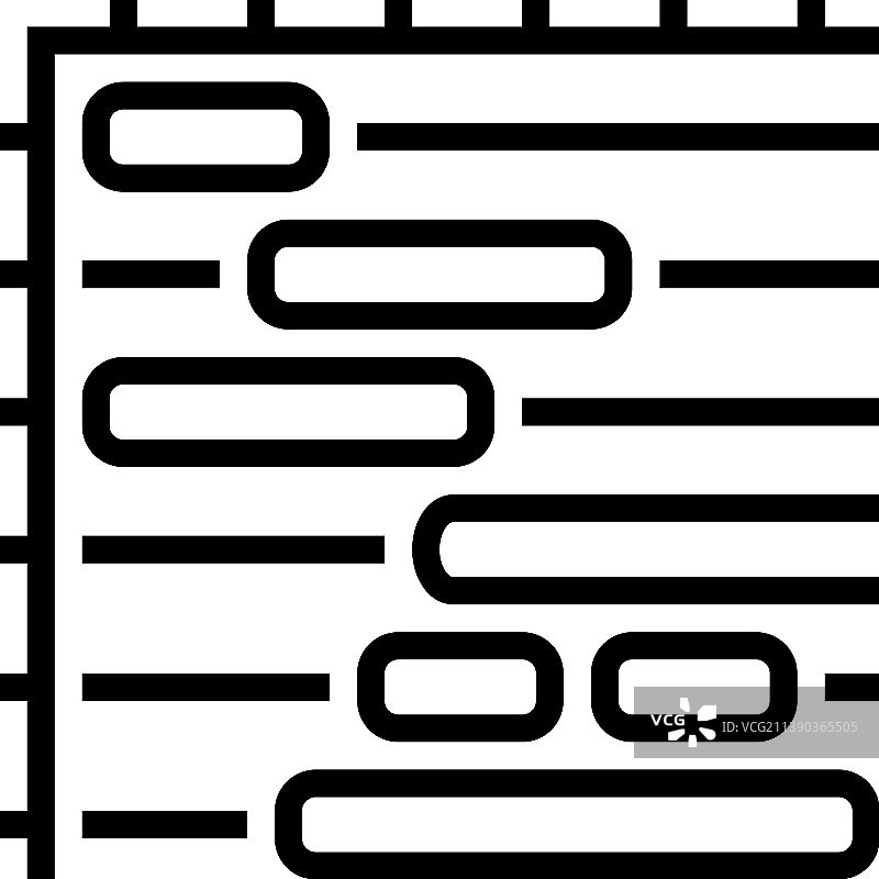 甘特图线性图标图片素材