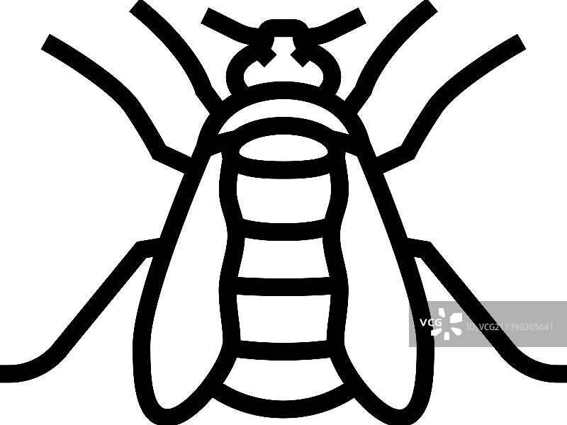 大黄蜂昆虫线性图标图片素材
