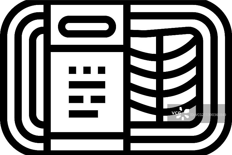 三文鱼包装线条图标图片素材