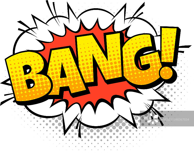 复古漫画风格的Bang音效图片素材