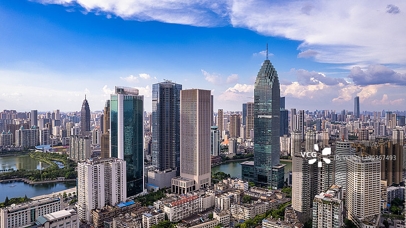 中国湖北武汉西北湖金融街高楼林立图片素材