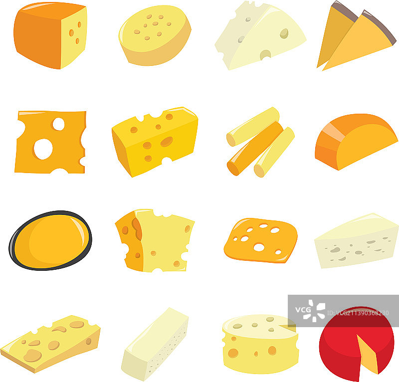 卡通奶酪套装图片素材