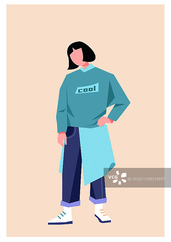 扁平人物插画图片素材