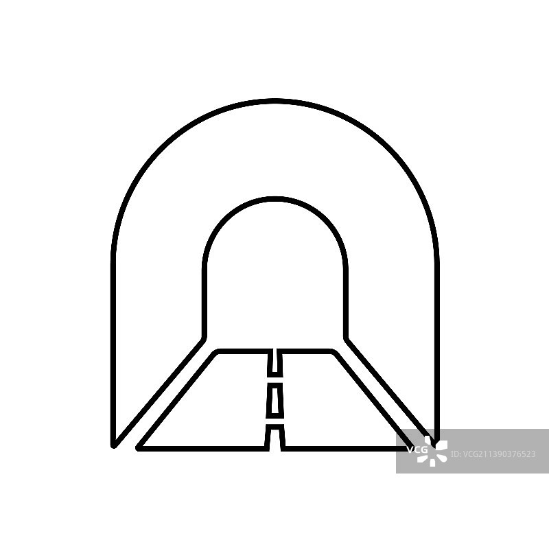 隧道线条图标轮廓样式图片素材