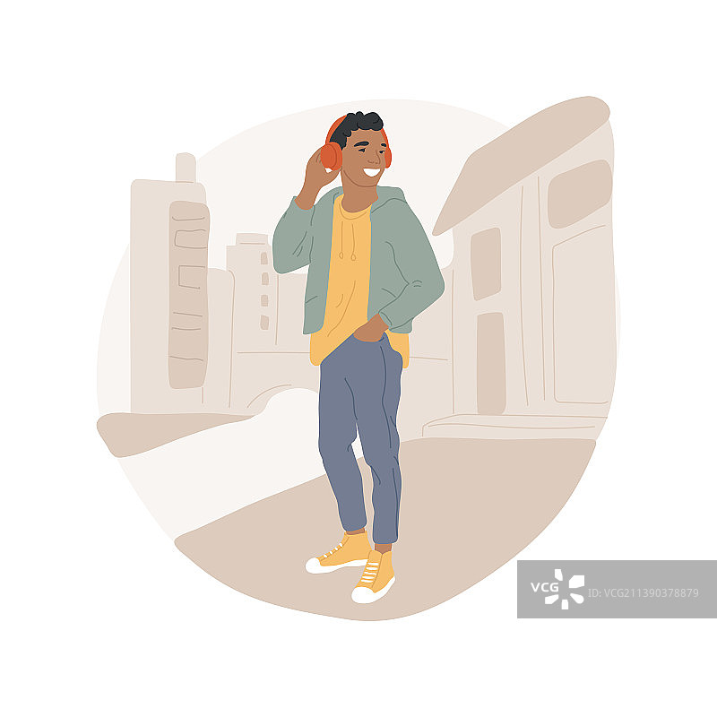 城市漫步抽象概念图片素材