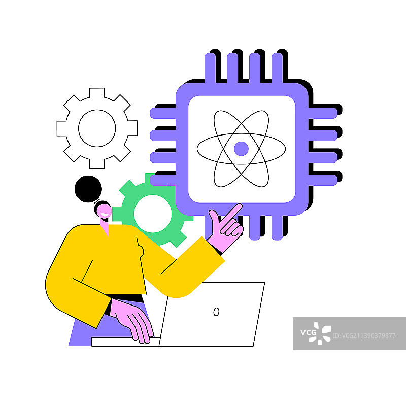 量子计算抽象概念图片素材