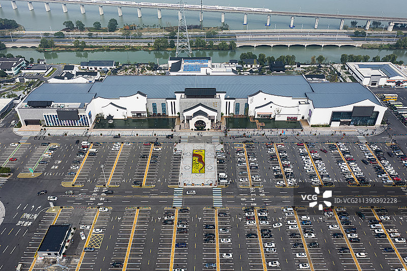 航拍阳澄湖服务区图片素材