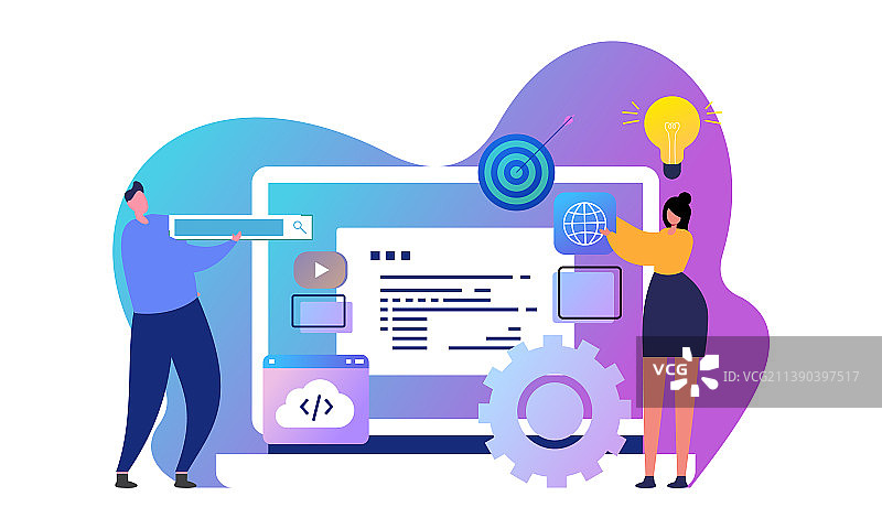 应用程序网站开发概念图片素材