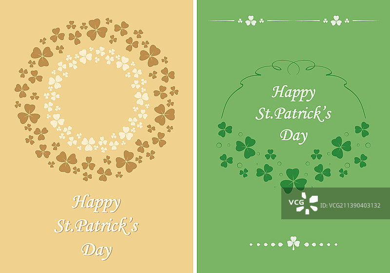 圣帕特里克节米色和绿色banner图片素材