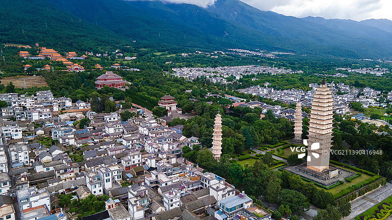 祟圣寺鸟瞰图片素材