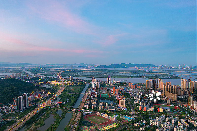 珠海市金湾区航拍图片素材