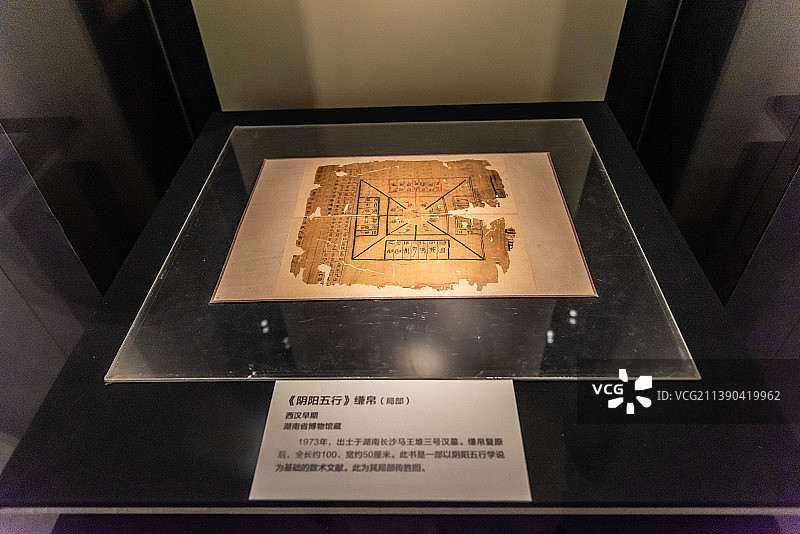 西汉阴阳五行缣帛图片素材