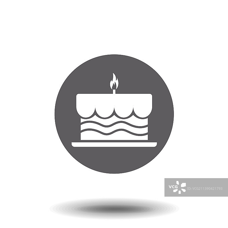 白色背景上的蛋糕图标图片素材