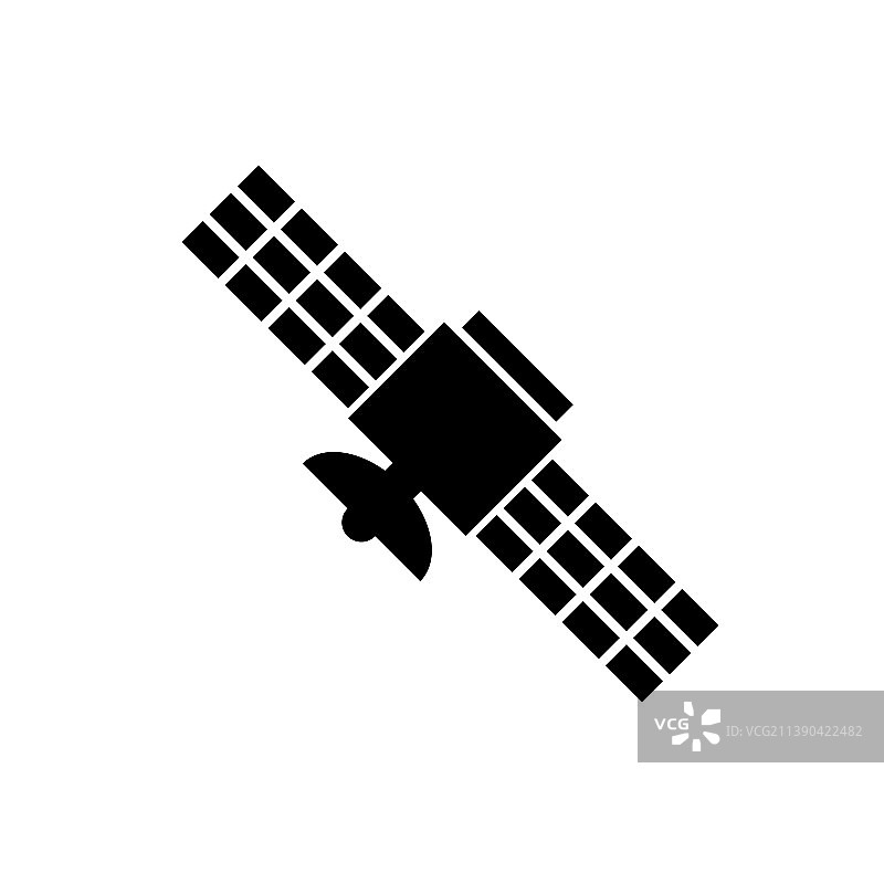 白色背景上隔离的卫星图标实体图图片素材