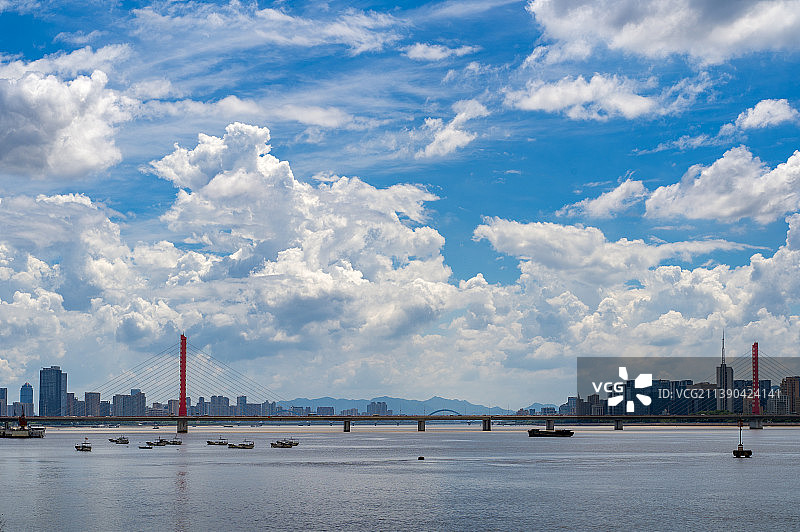 杭州钱塘江西兴大桥图片素材