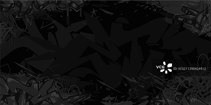 深黑色扁平抽象嘻哈街头艺术图片素材