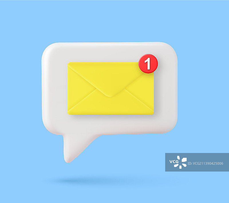 3D电子邮件图标图片素材