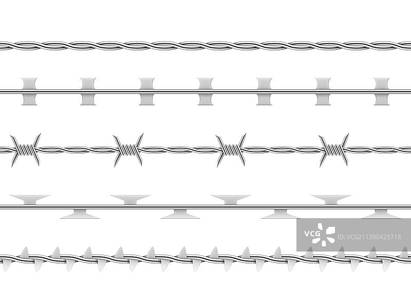 逼真的带刺铁丝网合集图片素材
