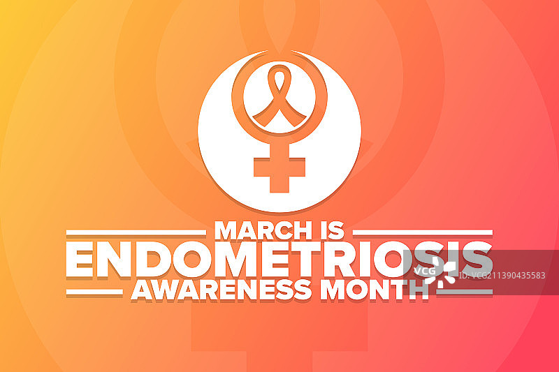 3月是子宫内膜异位症宣传月图片素材