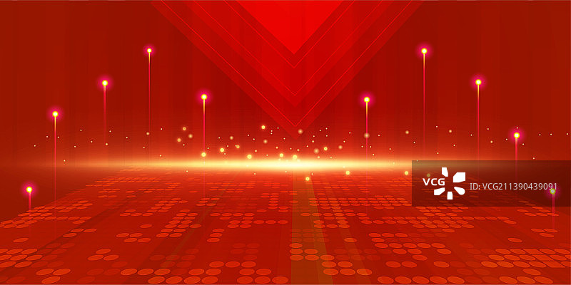 红色大气年会会议背景图片素材