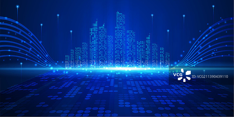 科技城市未来光场景图片素材