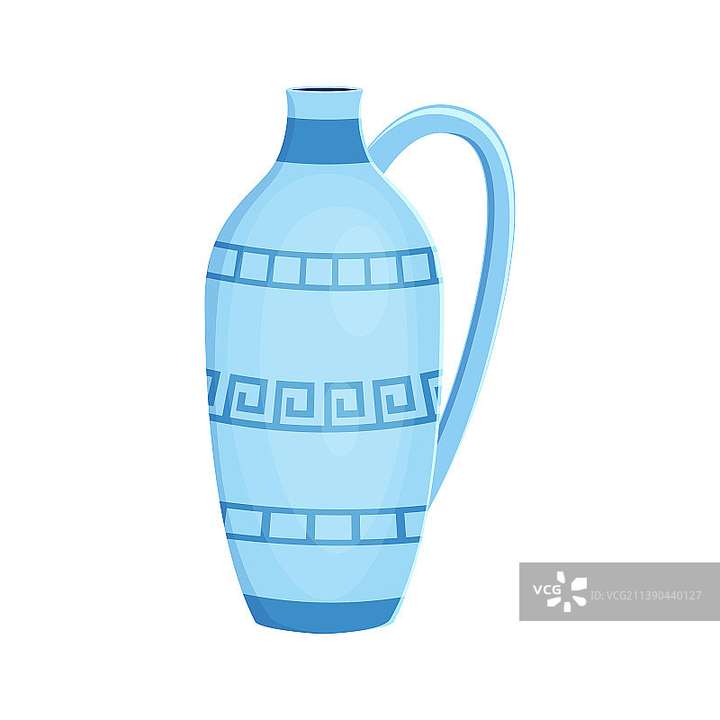 带装饰的蓝色陶罐图片素材