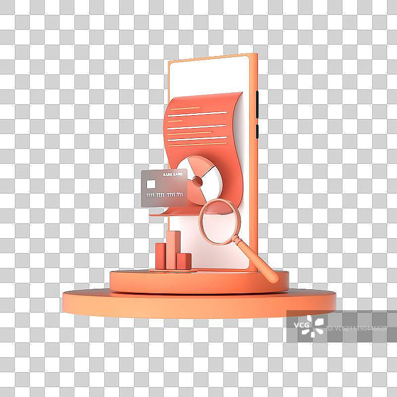 3D渲染金融消费卡通元素图片素材