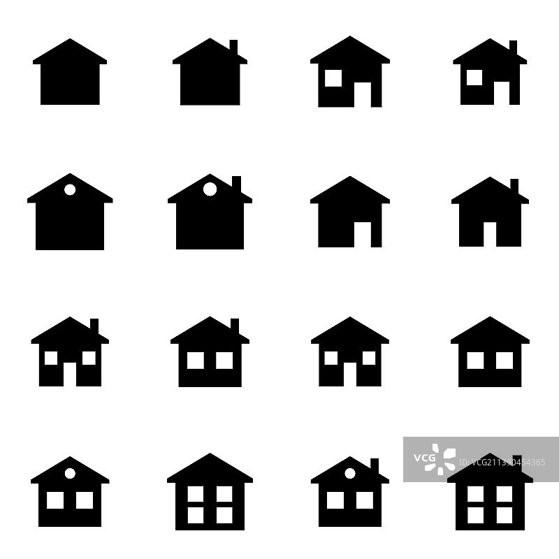 房地产房屋图标套装图片素材