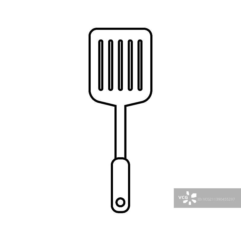 白色背景上的锅铲图标图片素材