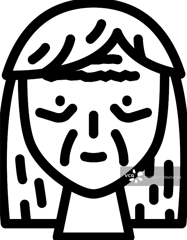 老皮肤皱纹线条图标图片素材