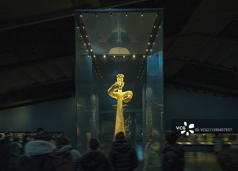 三星堆 青铜大立人 博物馆图片素材