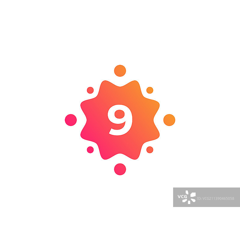 创意数字9标志设计模板图片素材