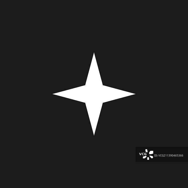 复古潮流美学四角星合成波图片素材