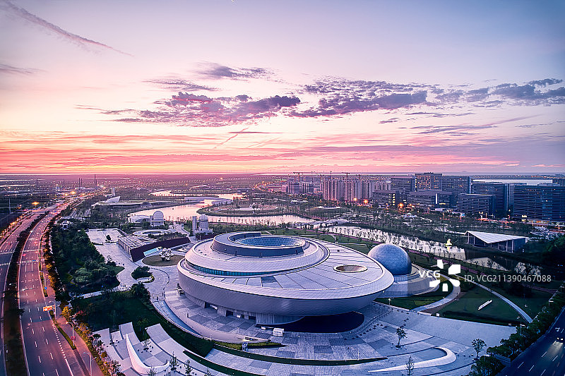 上海天文馆航拍图片素材