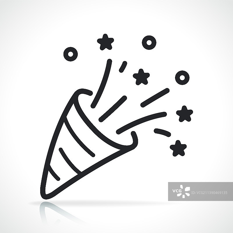 派对礼炮或鞭炮图标图片素材