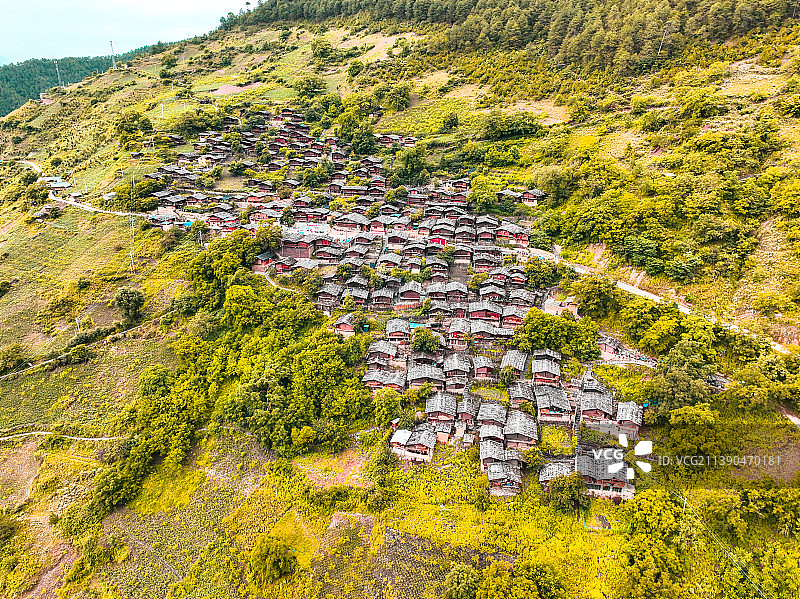 傈僳族发源地-云南迪庆维西同乐村图片素材