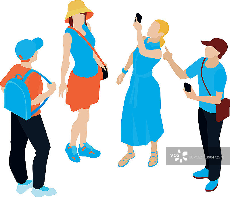 游览等距图片素材