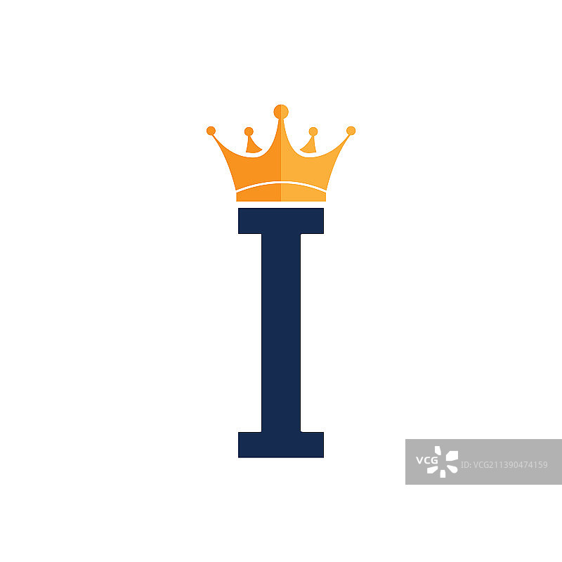 字母I皇冠标志品牌设计图片素材