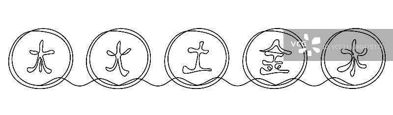 宇宙五大抽象元素图片素材