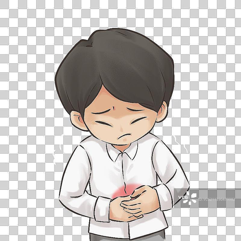 痛苦难受生病肚子疼胃痛图片素材