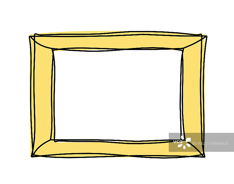 线条画抽象彩色相框图片素材