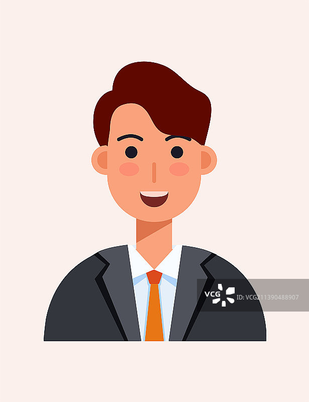 身着正装男士的证件照运营矢量插画素材图片素材