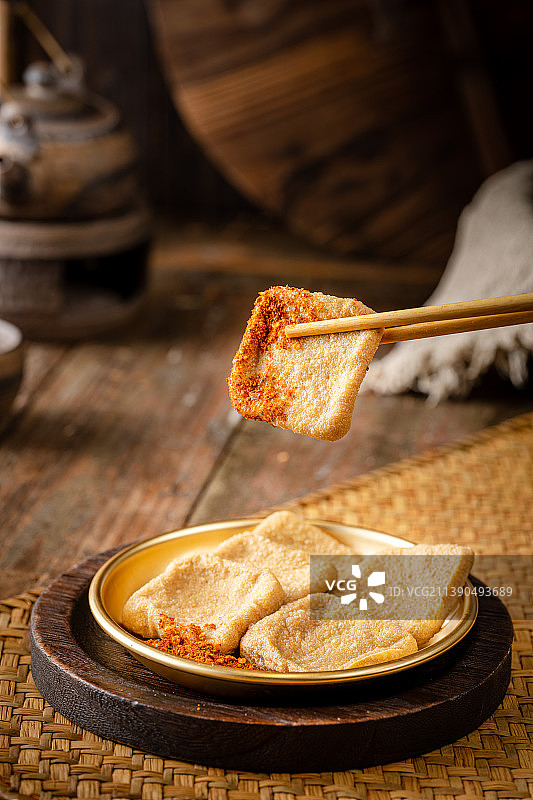 贵州菜 复古风 乡村风 特写 美食 家乡 贵州包浆豆腐图片素材