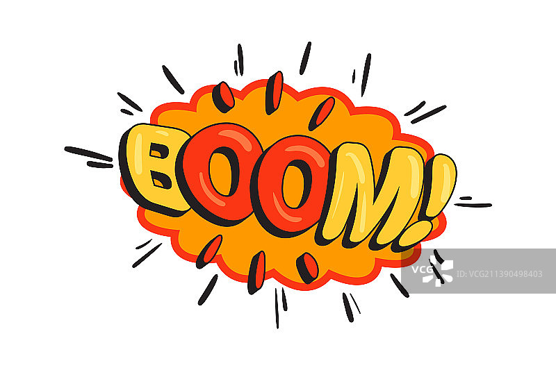 漫画风格炫酷贴纸气泡标签图片素材